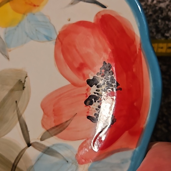 The pioneer women. Vintage bloom turquoise floral salad and dinner plates - Picture 9 of 9